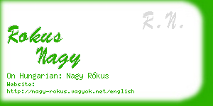 rokus nagy business card